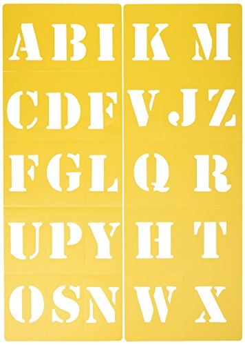 Book Cover Darice 121729 Block Style Font Upper Case Alphabet Stencil, 2-Inch