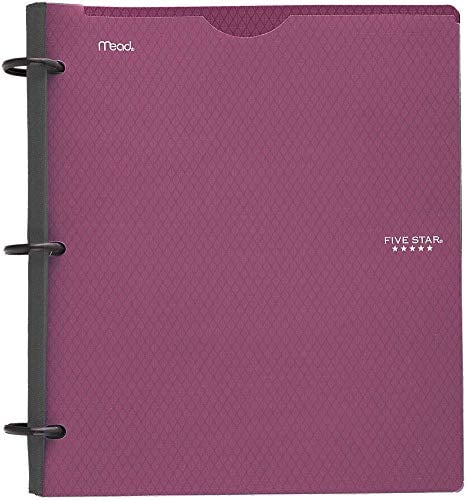 Book Cover Five Star Flex Hybrid NoteBinder, 1 Inch Binder with Tabs, Notebook and 3 Ring Binder All-in-One, Purple (72522)