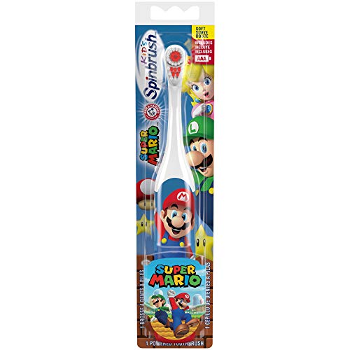 Book Cover Arm & Hammer Kid's Spinbrush Super Mario Powered Toothbrush, 1 Count