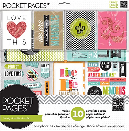 Book Cover me & my BIG ideas mambiKIT - Scrapbooking Supplies - Scrapbook & Paper Crafting Kit - Family Time Theme - Includes 10 Pages of Design Paper, Assorted Stickers & Specialty Cards - 12 x 12 in.
