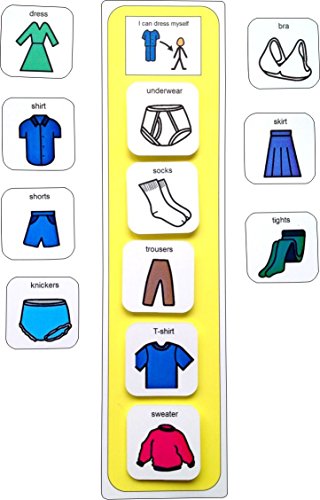 Book Cover Plastic Visual ASD Getting Dressed Schedule (Picture Communication Symbols)