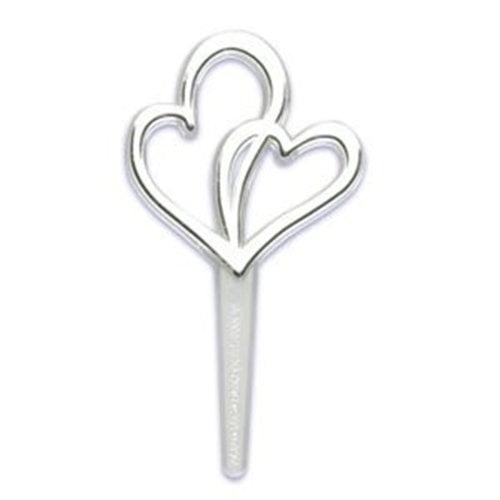 Book Cover 24 Count Double Silver Heart Love Cupcake Picks Toppers Wedding Bridal Shower Party Supplies