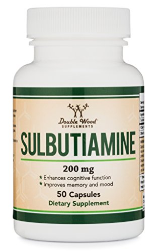 Book Cover Sulbutiamine Capsules (Nootropic Supplement for Memory, Motivation, Mood, and Focus) Lifts Brain Fog - Made in USA, 50 Count 200mg by Double Wood Supplements