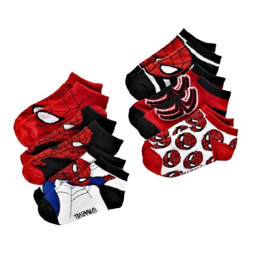Book Cover Marvel Ultimate Spider-Man Toddler Boy's 1/4 Crew Socks - 6 Pair