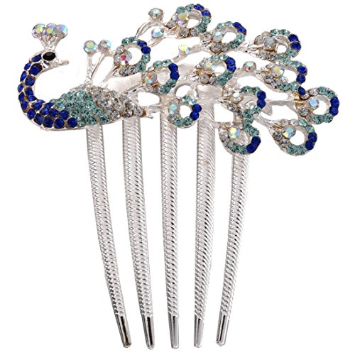 Book Cover SODIAL(R) Lovely Vintage Jewelry Crystal Peacock Hair Clips for hair clip Beauty Tools