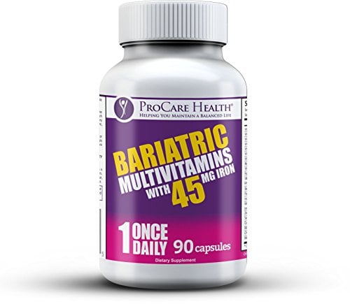Book Cover Once Daily Bariatric Multivitamin | Capsule | 45mg Iron | 90 Count