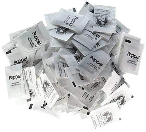 Book Cover Chef's Quality Individual Pepper Packets - Portable Pepper Packets - OU-Kosher (1000 Pepper Packets)