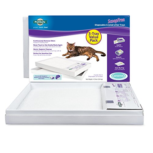 Book Cover PetSafe ScoopFree Self-Cleaning Cat Litter Box Tray Refills with Sensitive Non-Clumping Crystals, 3-Pack