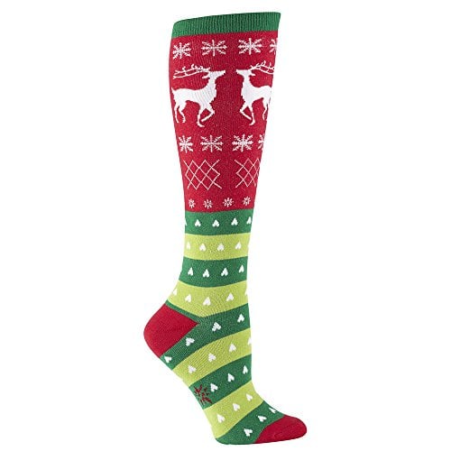 Book Cover Sock It To Me, Knee High Funky Socks: Seasons Greetings - Christmas Holiday