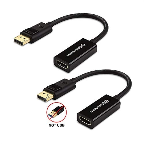 Book Cover Cable Matters 2-Pack DisplayPort to HDMI Adapter (DP to HDMI Adapter is NOT Compatible with USB Ports, Do NOT Order for USB Ports on Computers)