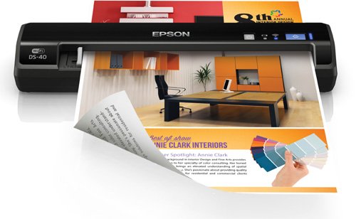 Book Cover Epson WorkForce DS-40 Wireless Portable Document Scanner for PC and Mac, Sheet-fed, Mobile/Portable,Black