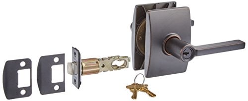 Book Cover Schlage F51A LAT 716 CEN Latitude Lever with Century Trim Keyed Entry Lock, Aged Bronze