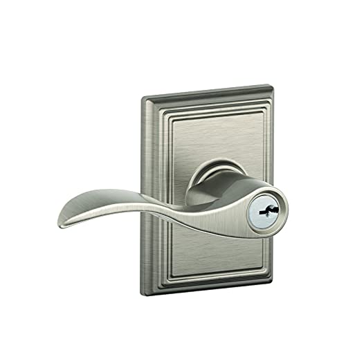 Book Cover Schlage F51A Acc 619 ADD Addison Collection Accent Keyed Entry Lever, Satin Nickel