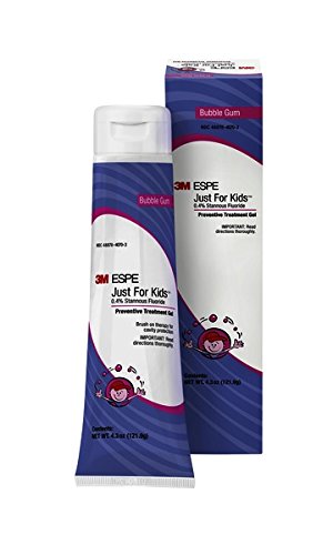 Book Cover 3M ESPE 12107B Just for Kids 0.4% Stannous Fluoride Brush On Gel Refill, Bubble Gum Flavor
