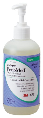 Book Cover 3M ESPE 12105M PerioMed 0.63% Stannous Fluoride Oral Rinse Concentrate Refill, Mint Flavor, 10 oz. Bottle with Pump