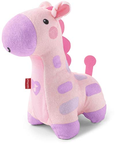 Book Cover Fisher-Price Soothe & Glow Giraffe, pink plush toy with music and light for baby
