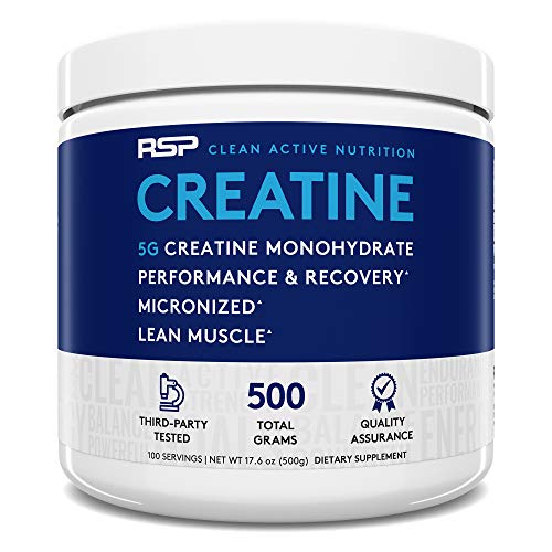 Book Cover RSP Creatine Monohydrate - Pure Micronized Creatine Powder Supplement for Increased Strength, Muscle Recovery, and Performance for Men & Women, Unflavored, 500 grams
