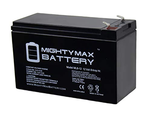 Book Cover Mighty Max Battery ML8-12 - 12V 8AH Replacement for APC Back-UPS ES 750 UPS Battery Brand Product