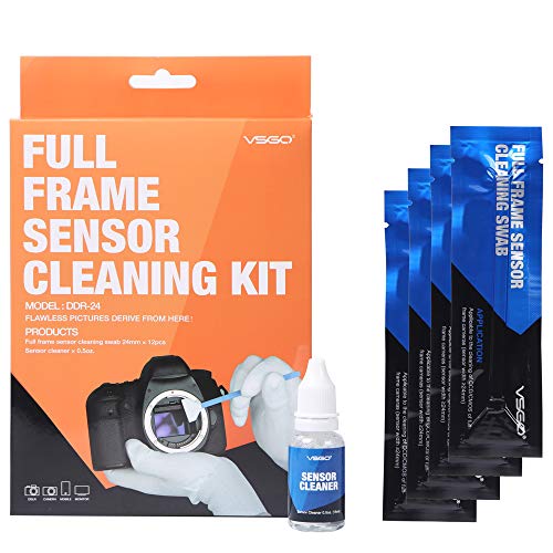 Book Cover VSGO DDR-24 Full-Frame Sensor Cleaning Kit (12 X 24mm Sensor Cleaning Swabs + 15ml Sensor Cleaner)