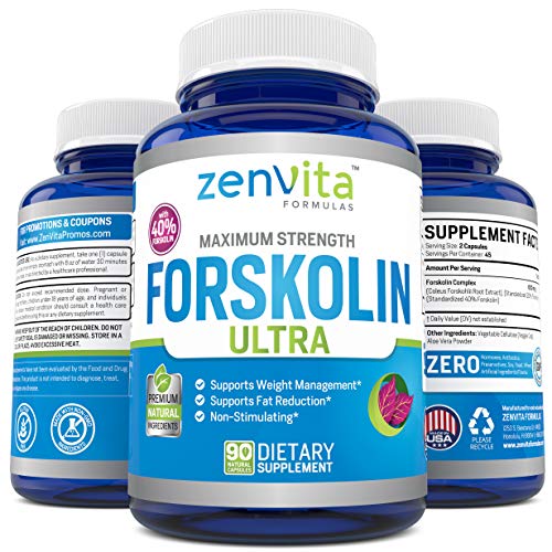 Book Cover 100% Pure Forskolin Extract 600mg - w/ 40% Standardized Forskolin | 90 Capsules