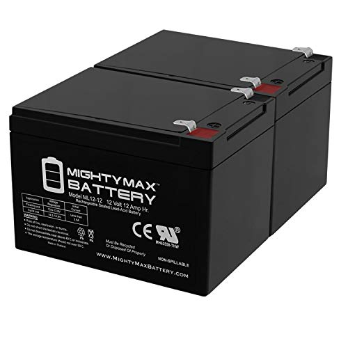 Book Cover 12V 12Ah F2 New Battery for EZIP Scooter 750, 900-2 Pack