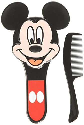 Book Cover Disney Mickey Mouse Washable Comb and Brush Set