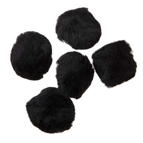Book Cover Darice Acrylic Pom Poms Black 2 inches 8 Pieces (6-Pack) 10179-90