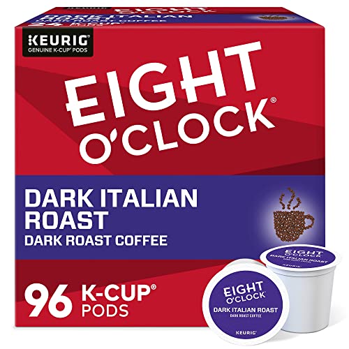 Book Cover Eight O’Clock Coffee Dark Italian Espresso Single-Serve Keurig K-Cup Pods, Medium Roast Coffee Pods, 24 Count(Pack of 4)