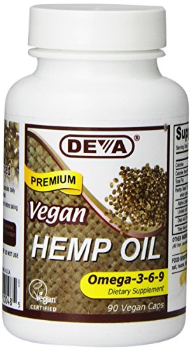 Book Cover Deva Nutrition Vegan Hemp Oil Capsules, 90 Count