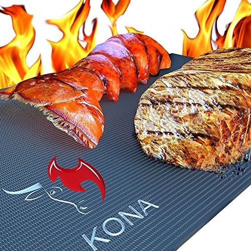 Book Cover Kona Best BBQ Grill Mat - Heavy Duty Non-Stick 16X13 Inch(Set Of 2)
