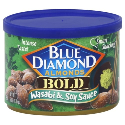 Book Cover Blue Diamond, Almonds, Bold Wasabi & Soy, 6 ounce Can (Pack of 2)