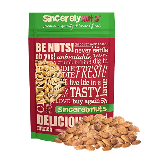 Book Cover Sincerely Nuts Natural Raw Whole Almonds, Unsalted, No Shell Healthy Low Sodium Snack Plant Protein Kosher, Vegan, Gluten Free Bulk 5 Lb. Bag