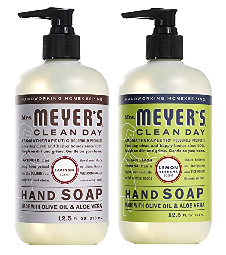 Book Cover Mrs. Meyers Liquid Hand Soap Lavender & Lemon Verbena, 12.5 oz. each