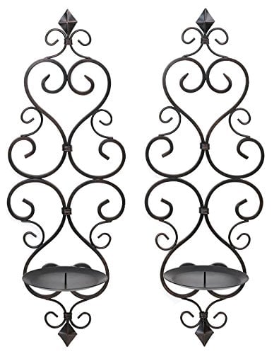 Book Cover Zingz and Thingz Fleur-De-Lis Wall Sconce Duo (Set of 2)