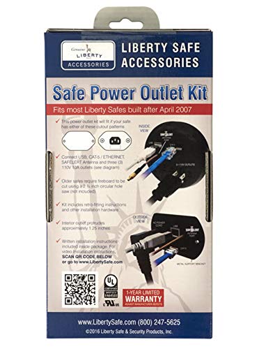 Book Cover Liberty Safe Power Outlet Kit for Interior Safe Accessories with USB and Ethernet for Dehumidifiers and Lights