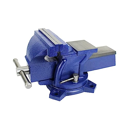 Book Cover HFS Heavy Duty Bench Vise - 360 Swivel Base with Lock, Big Size Anvil Top (4'')
