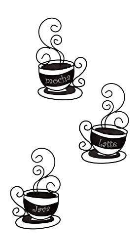 Book Cover Collections-Etc Metal Coffee Cup Wall Art - Set of 3 , 9
