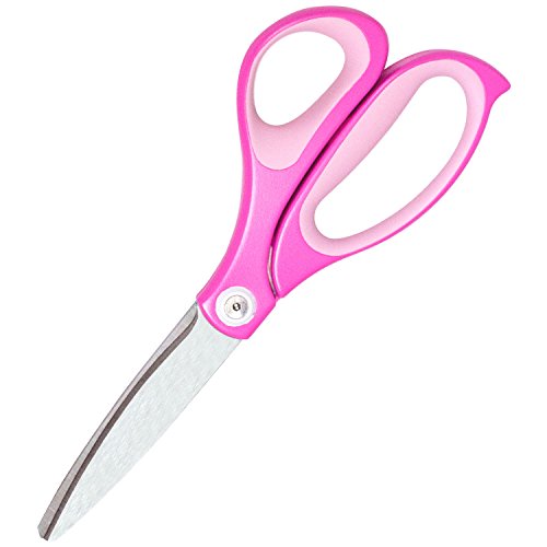 Book Cover Plus Fit Cut Curve Scissors, Large, Pink (35061)