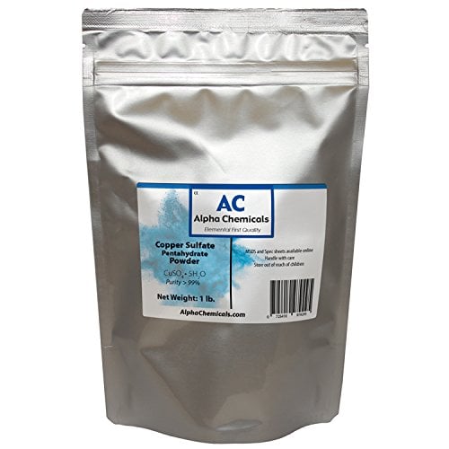 Book Cover Copper Sulfate Pentahydrate - 25.2% Cu - 1 Pound - Easy to Dissolve - Powder