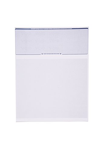 Book Cover Check O Matic Computer Check Paper - Pack of 100 Blank Stock Payroll Sheets with Check on Top and Stub on Bottom - Security Features & Laser Printer Compatible for Home and Business - Blue Diamond