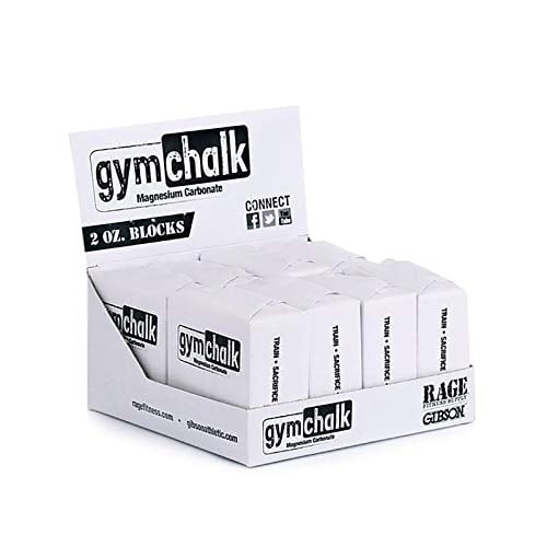 Book Cover Gibson Athletic Premium Block Gym Chalk, 1Lb, Consists of (8) 2 oz Blocks, Magnesium Carbonate, Gymnastics, Weightlifting, Rock Climbing White