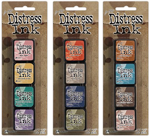 Book Cover Ranger Tim Holtz Distress Mini Ink Pad Kits #4, #5 and #6 Bundle by Tim Holtz