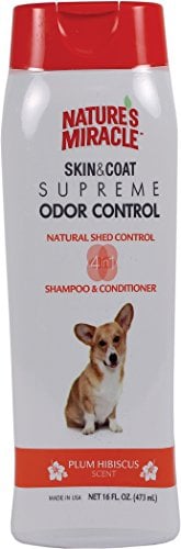 Book Cover Nature's Miracle Supreme 4N1 Odor and Shed Control Shampoo & Conditioner, 16 oz.