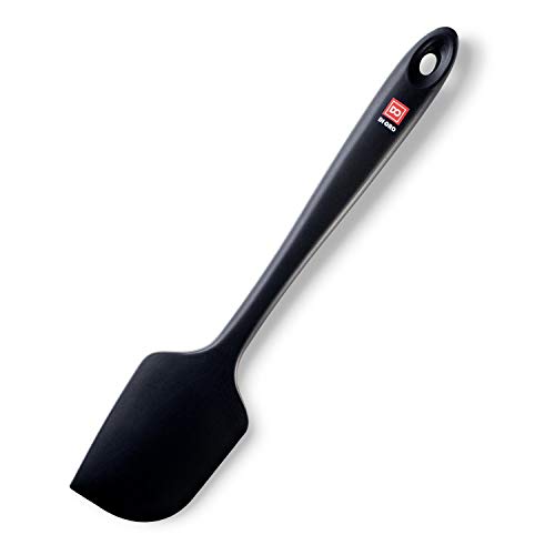 Book Cover DI ORO Seamless Series Large Silicone Spatula - 600Â°F Heat-Resistant Rubber Kitchen Spatula - Perfect for Baking, Cooking, Scraping, and Mixing - Food Grade, BPA Free, LFGB Certified Silicone (Black)