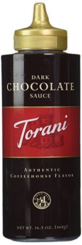 Book Cover Torani Dark Chocolate Sauce,16.5 oz Squeeze Bottle (New Packaging)(2Pack)