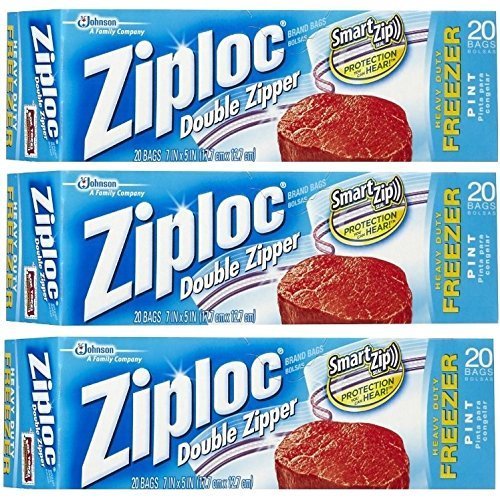 Book Cover Ziploc AC1436, Pack of 3, Pint, 20-Count, Clear