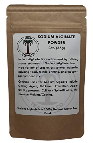 Book Cover Sodium Alginate - Food Grade - 2 Ounces - Molecular Gastronomy
