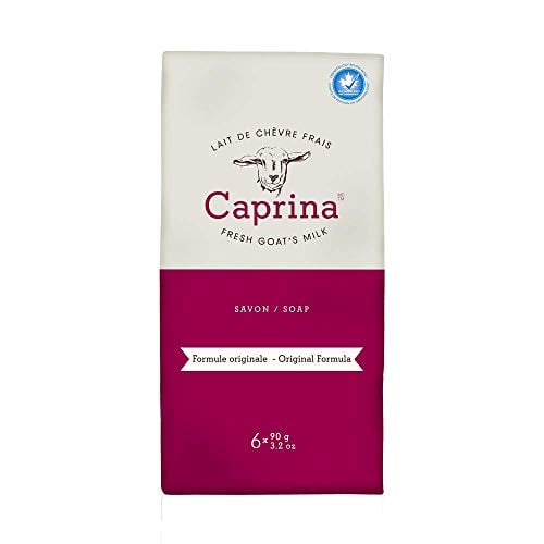 Book Cover Caprina Canus Original Formula Fresh Goat's Milk Soap, 6 bars 3.2 oz each by Caprina