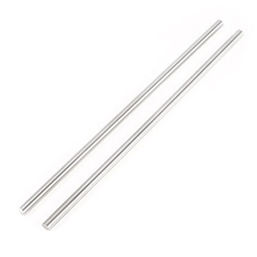 Book Cover uxcell 2pcs 6mm x 200mm Metal Machine Turning Tool Rod Bar Lathe Round Stick