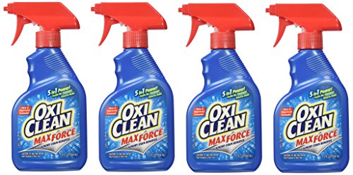 Book Cover OxiClean Max Force Stain Remover Spray, 12 Ounce (Pack of 4), 12 Fl Oz (Pack of 4)